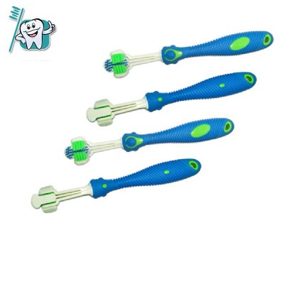 Three Heads clean 3 sided teeth brush for pets